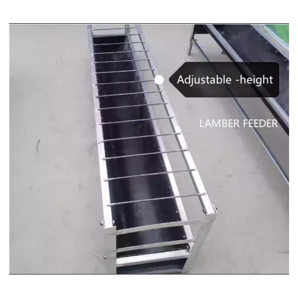 Straight Hay Feeder 2300 for Cattle 3.2m Galvanized Feed Trough with Hay Rack | Livestock Feeding